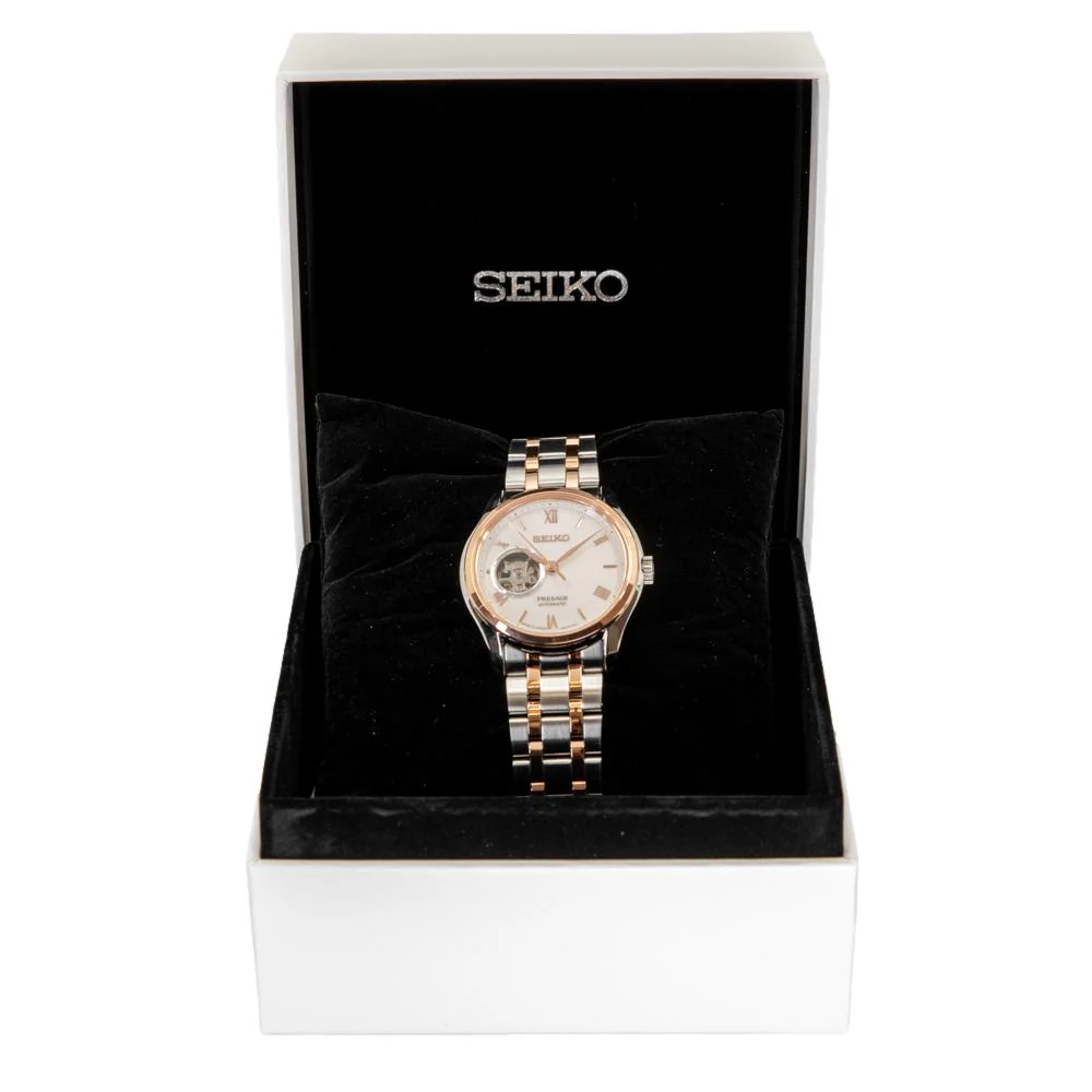 Seiko Men's SSA412J1 Presage Open Hearth Rose Watch - Image 8