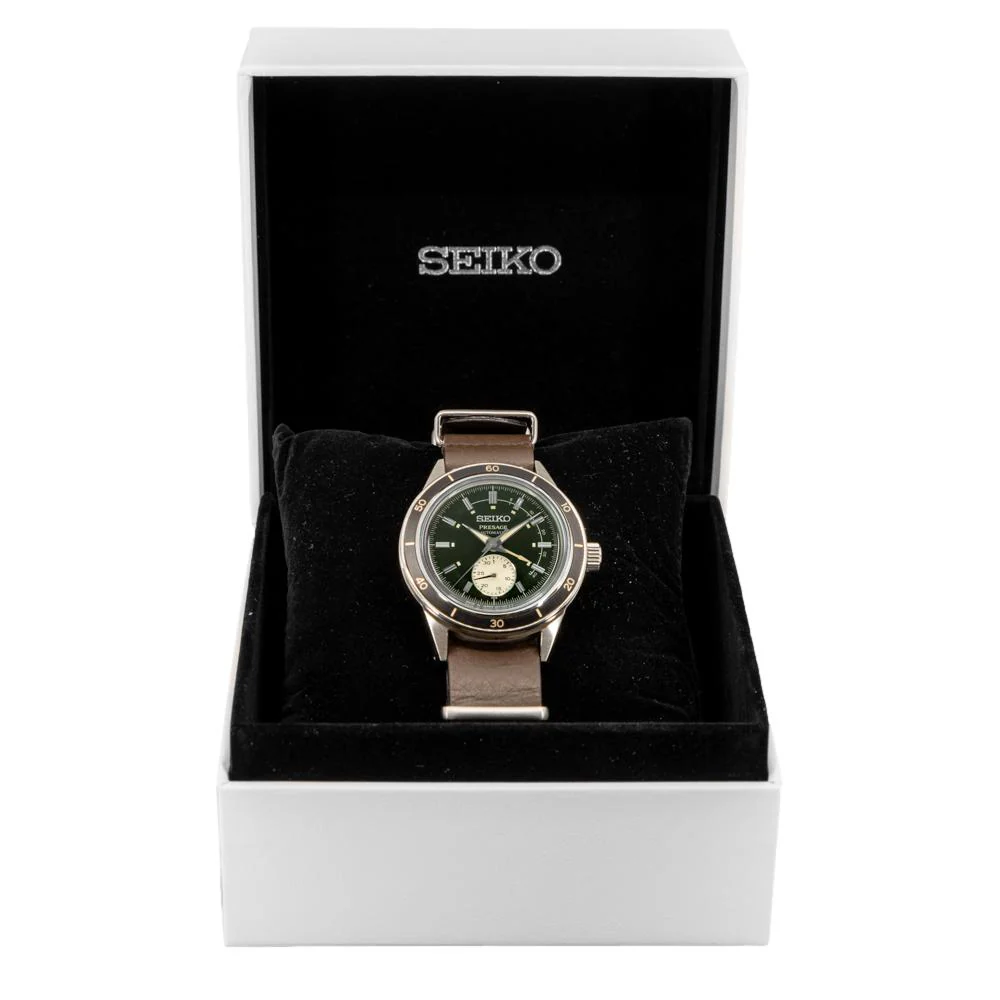 Seiko Men's SSA451J1 Presage Green Dial Watch - Image 7