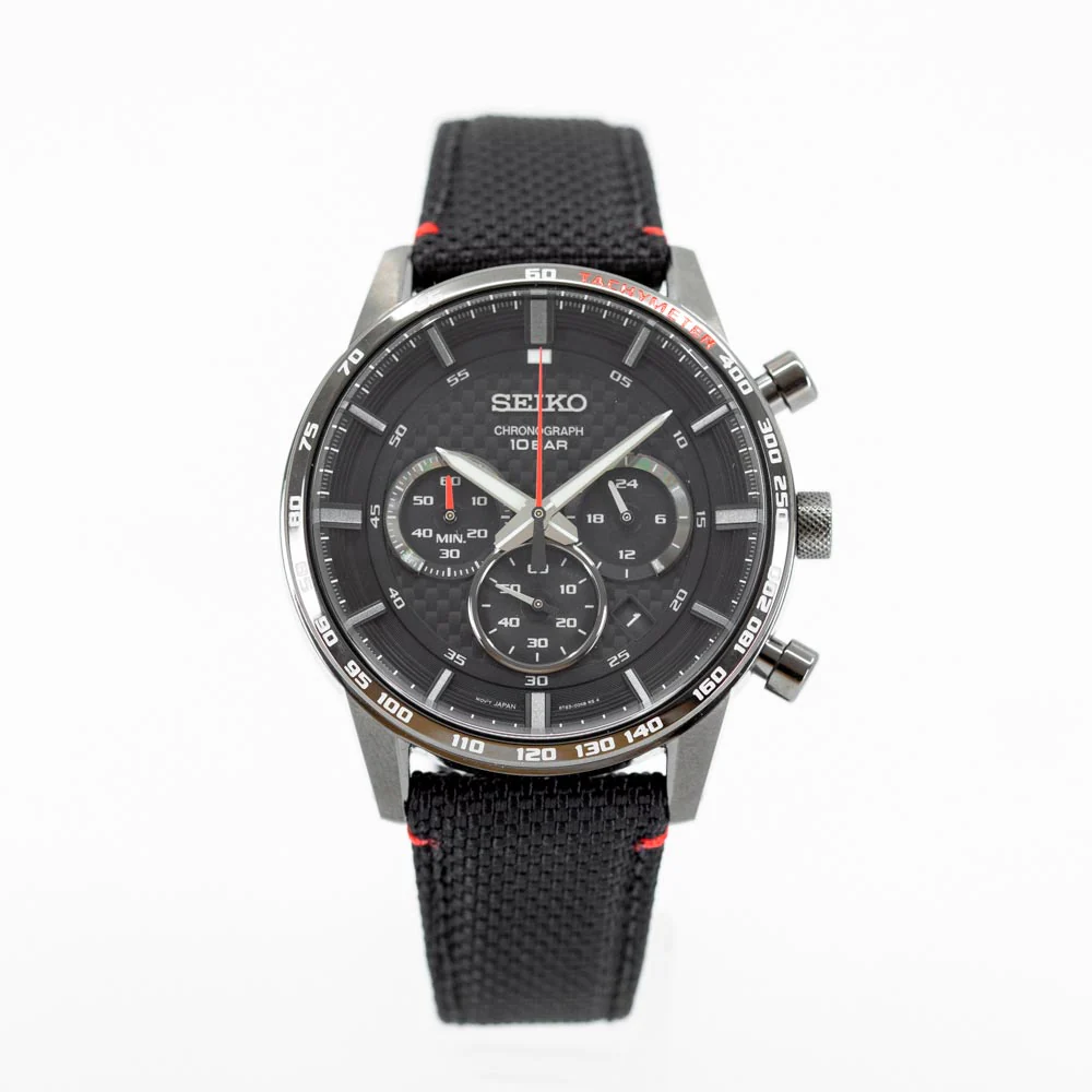 Seiko Men's SSB359P1 Discover More Chrono Black Dial Watch - Image 10
