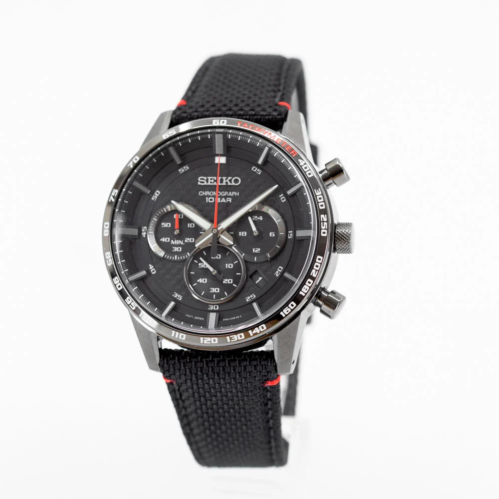 Seiko Men's SSB359P1 Discover More Chrono Black Dial Watch - Image 11