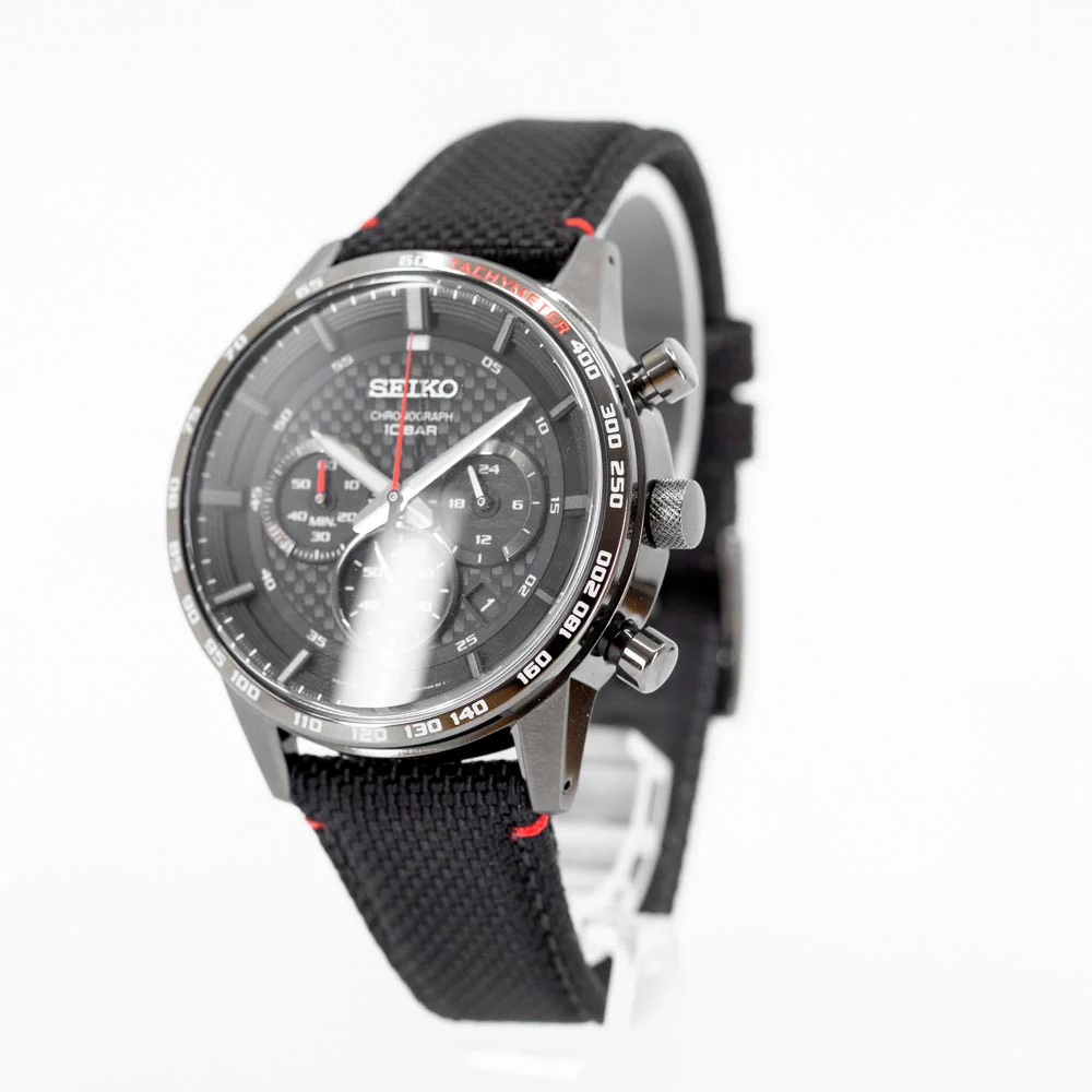 Seiko Men's SSB359P1 Discover More Chrono Black Dial Watch - Image 12