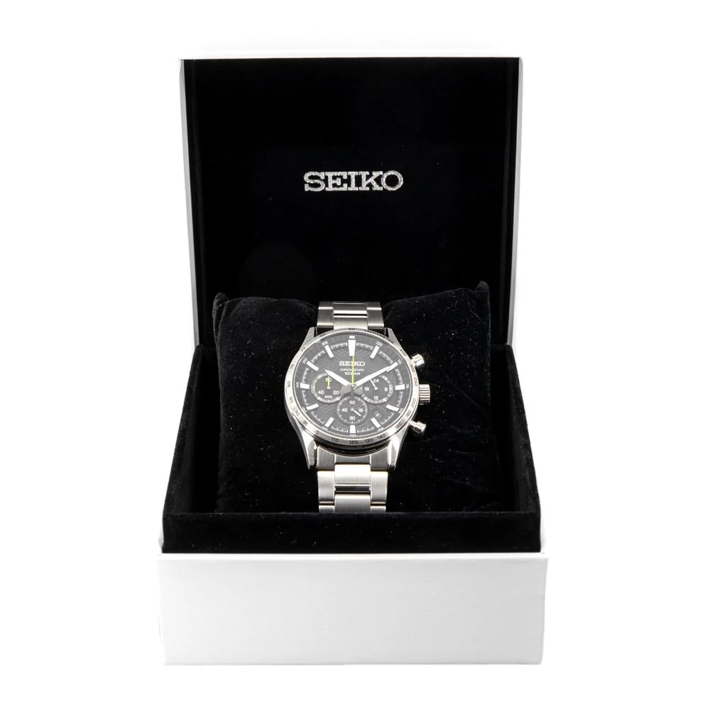 Seiko Men's SSB413P1 Sport Chronograph Black Dial Watch - Image 7