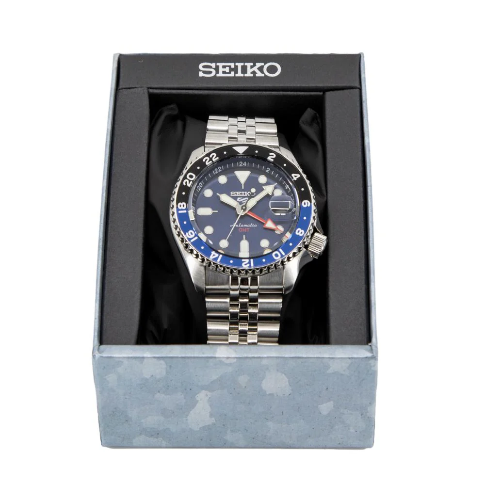Seiko Men's SSK003K1 5 Sports Blue Dial GMT Watch - Image 7