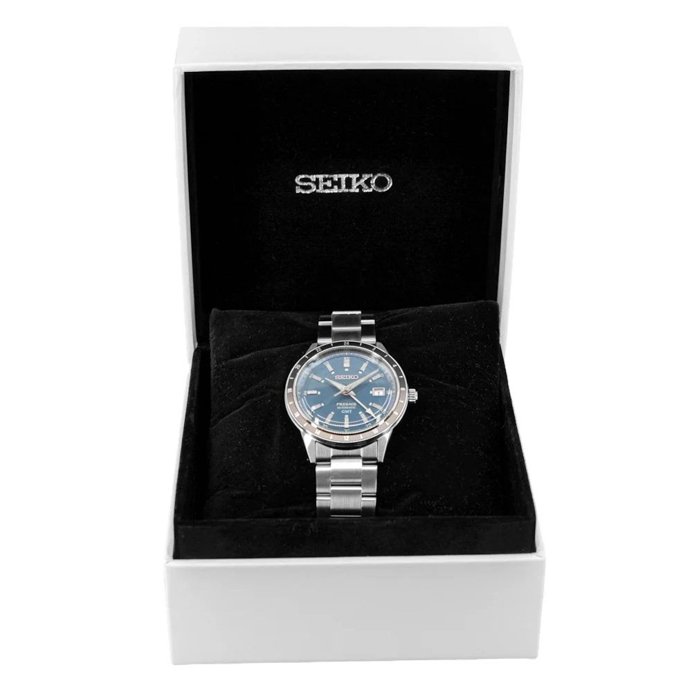 Seiko Men's SSK009J1 Presage Style 60's Auto GMT - Image 8