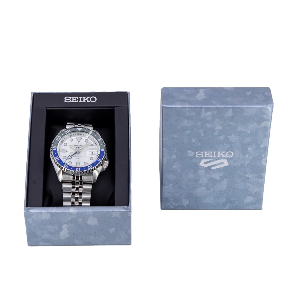 Seiko Men's SSK033K1 5 Sports White Dial Automatic GMT - Image 10