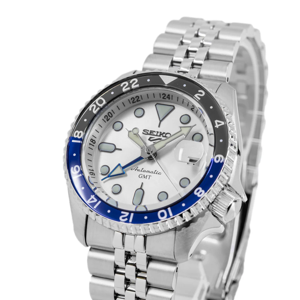 Seiko Men's SSK033K1 5 Sports White Dial Automatic GMT - Image 12