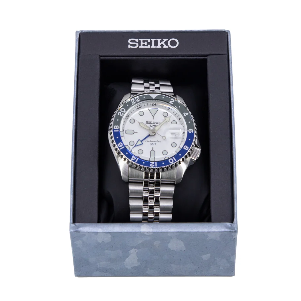 Seiko Men's SSK033K1 5 Sports White Dial Automatic GMT - Image 8