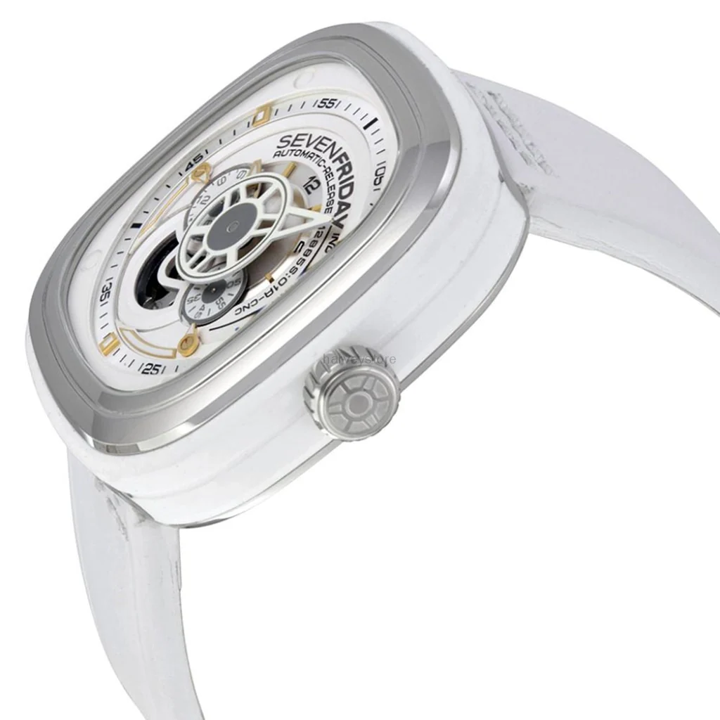 SEVENFRIDAY Men`s P1-2 Bright Analog Display Japanese Automatic White Watch - Image 3