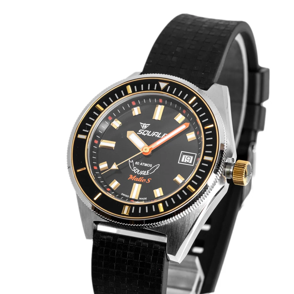 Squale MATICGBKBK.MRBK Matic S Automatic Men's Watch - Image 4