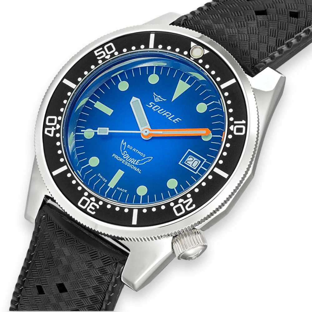 Squale Men's 1521PROFD.HT 1521 Blue Ray Rubber Auto - Image 2