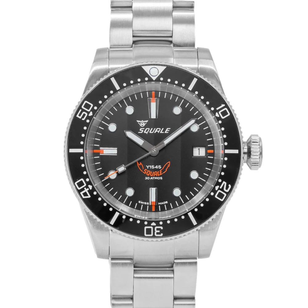 Squale Men's 1545BKBKC.AC 1545 Black Dial 30ATM Automatic - Image 3