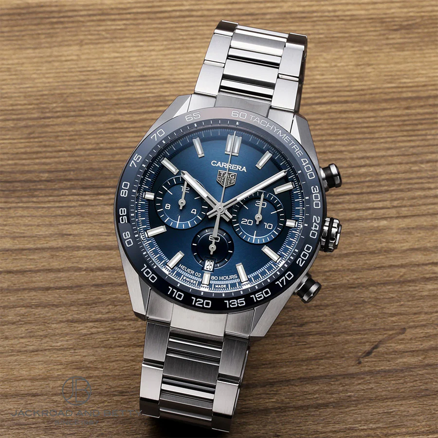 Tag Heuer CBN2A1A.BA0643 Carrera Blue Dial Chrono Watch - Image 3