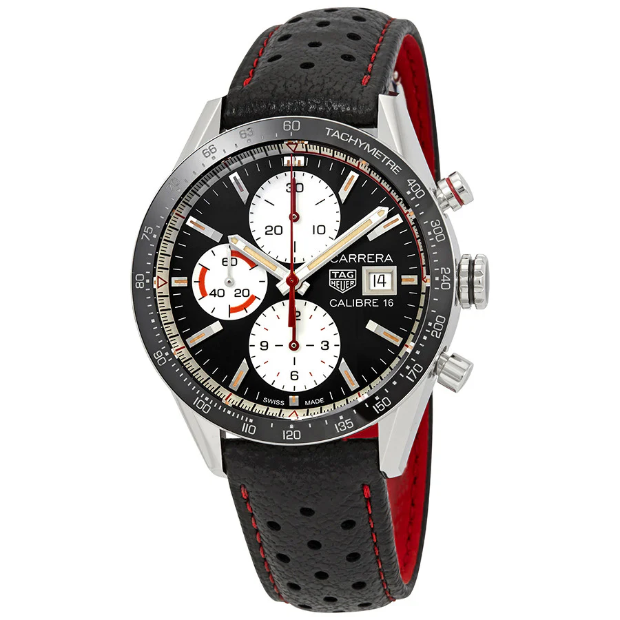 Tag Heuer Man's CV201AP.FC6429 Chrono Black Dial Watch