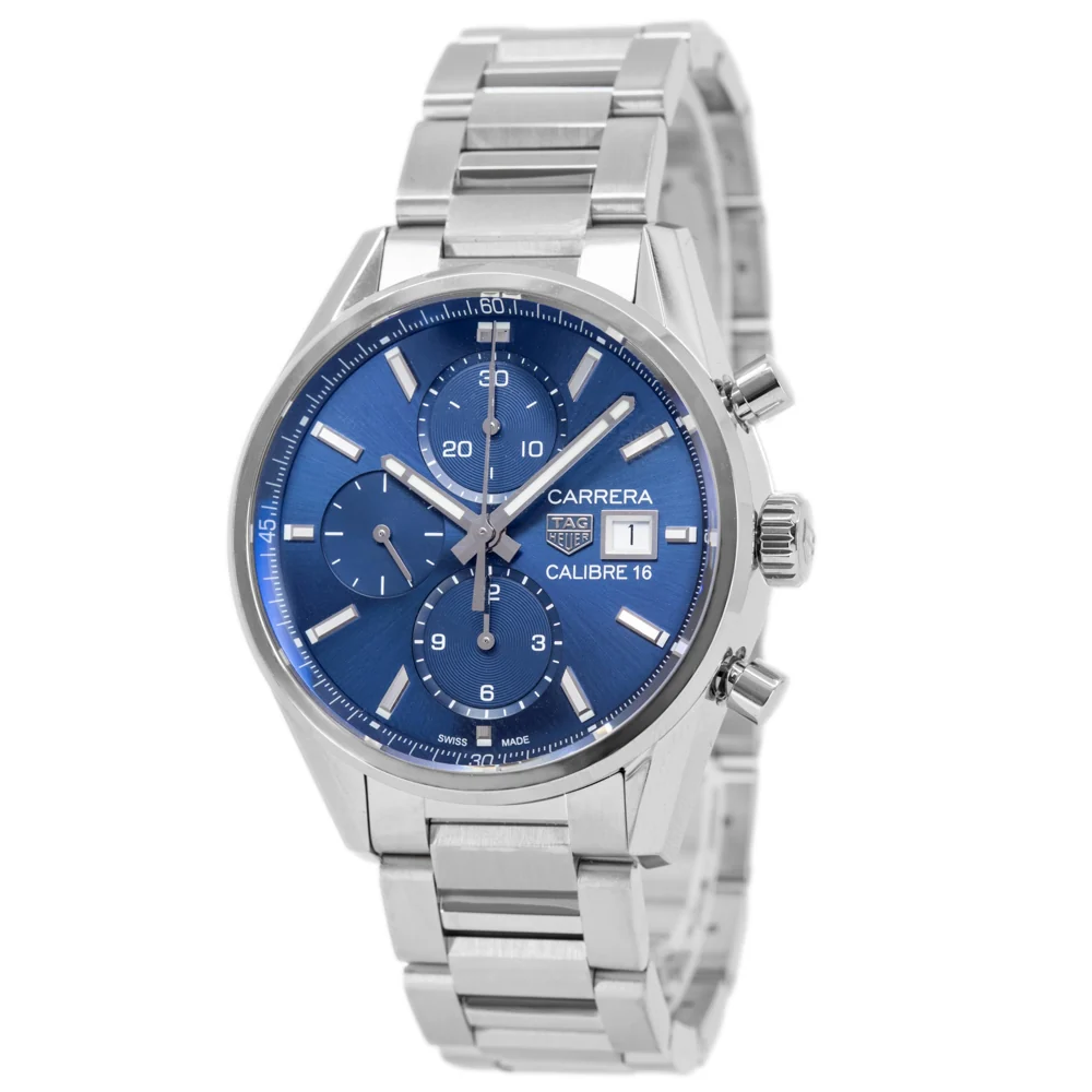 Tag Heuer Men's CBK2112.BA0715 Carrera Blue Dial Auto Watch - Image 2