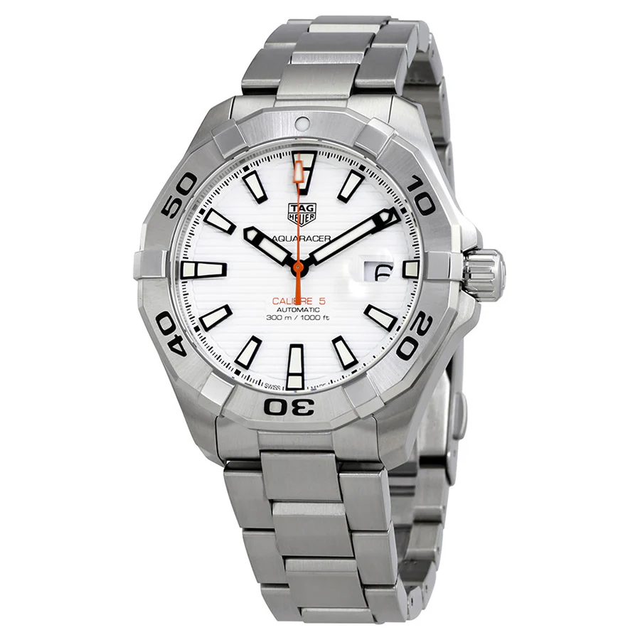 Tag Heuer Men's WAY2013.BA0927 Aquaracer White Dial Watch
