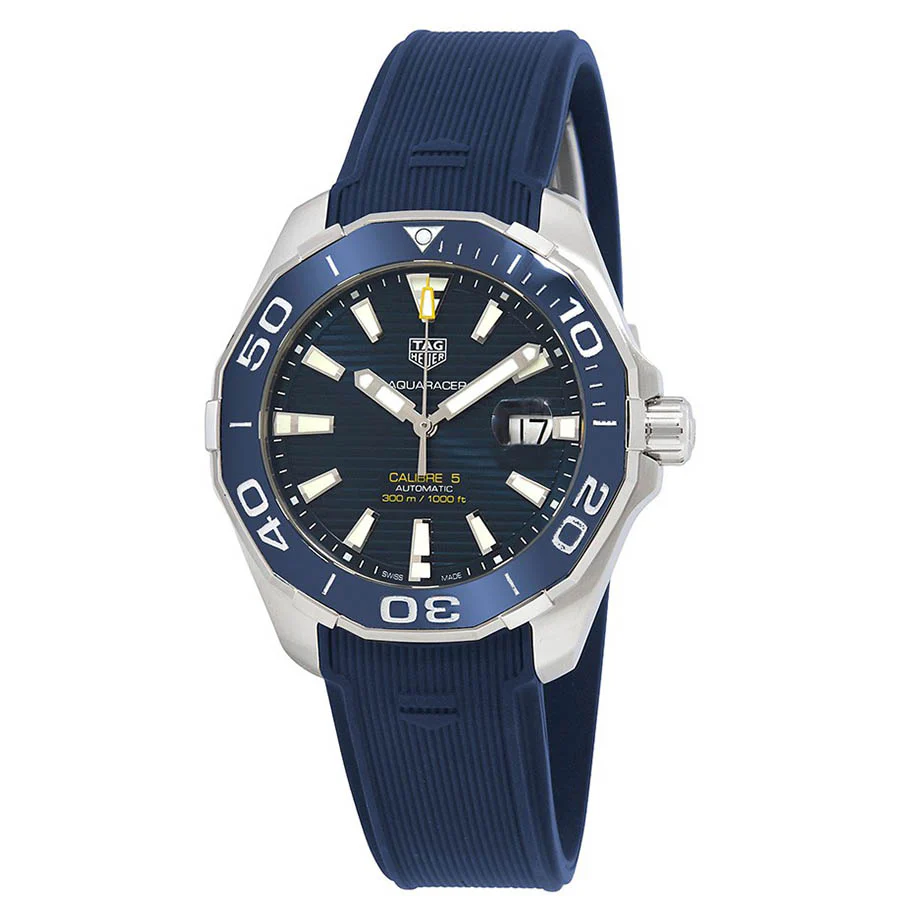 Tag Heuer Men's WAY201B.FT6150 Aquaracer Blue Dial Watch