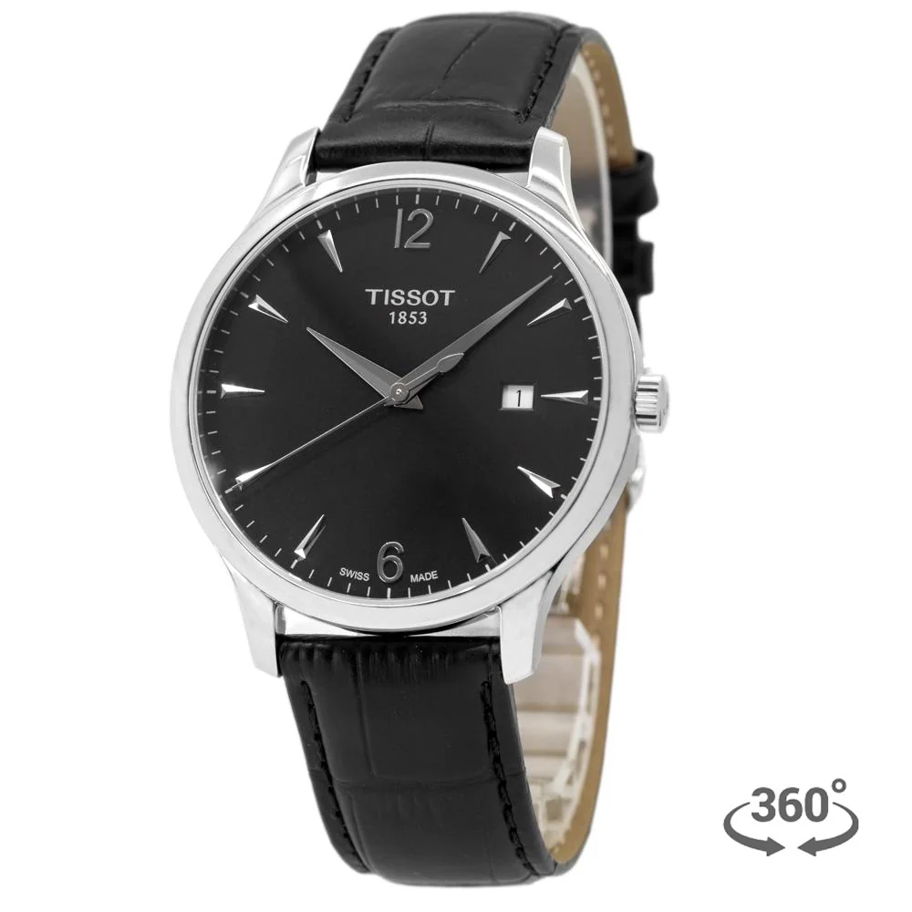 Tissot Men's T063.610.16.057.00 Tradition Black Dial Watch