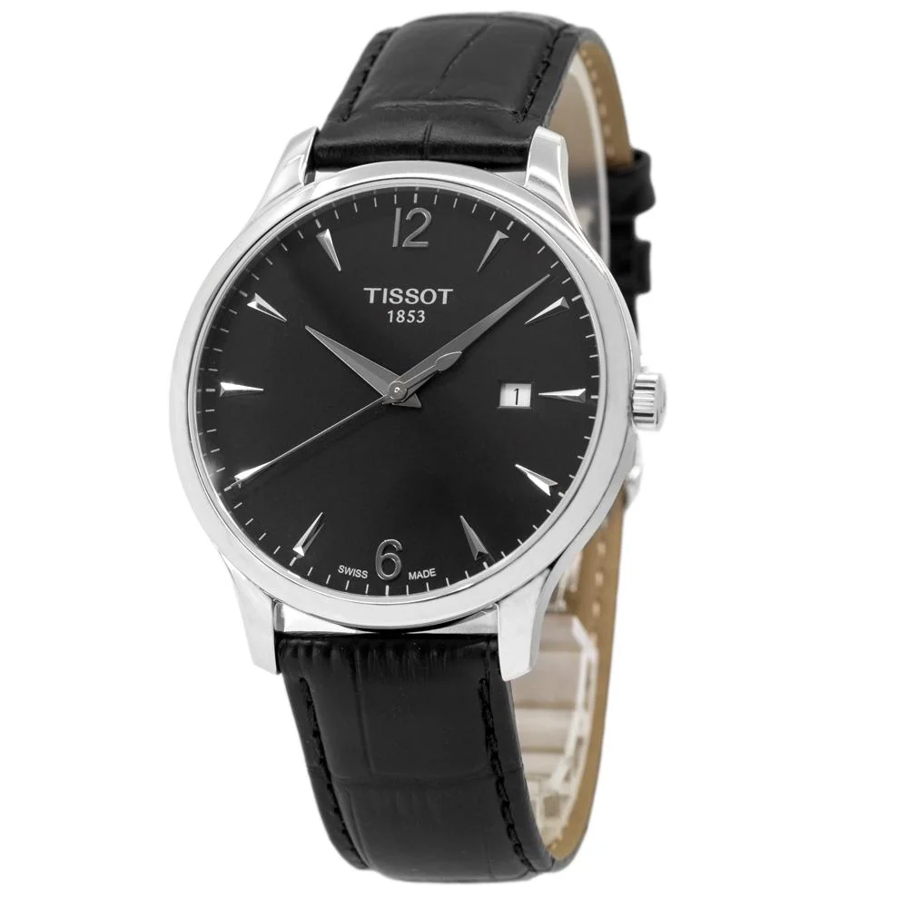 Tissot Men's T063.610.16.057.00 Tradition Black Dial Watch - Image 2