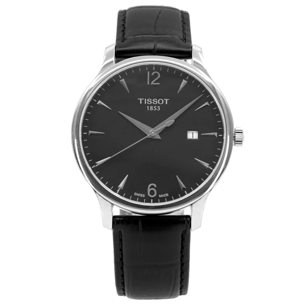 Tissot Men's T063.610.16.057.00 Tradition Black Dial Watch - Image 3