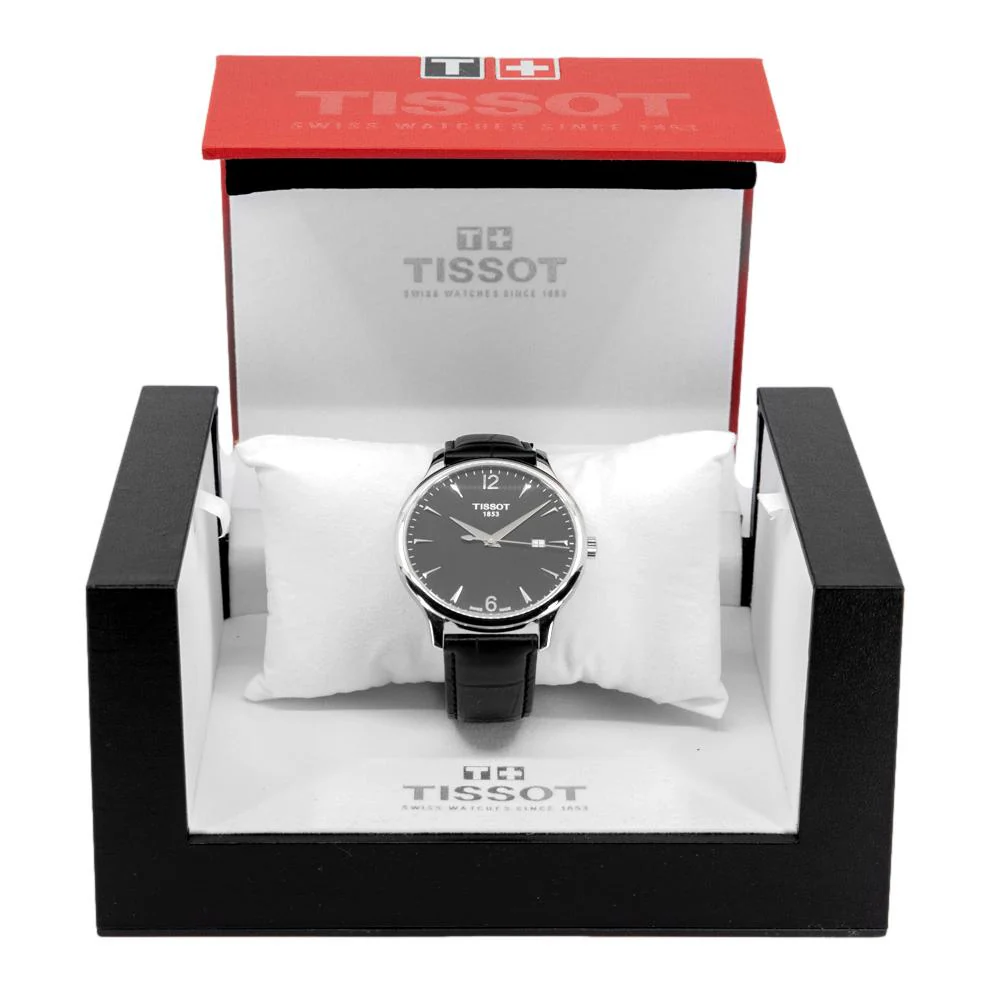 Tissot Men's T063.610.16.057.00 Tradition Black Dial Watch - Image 8