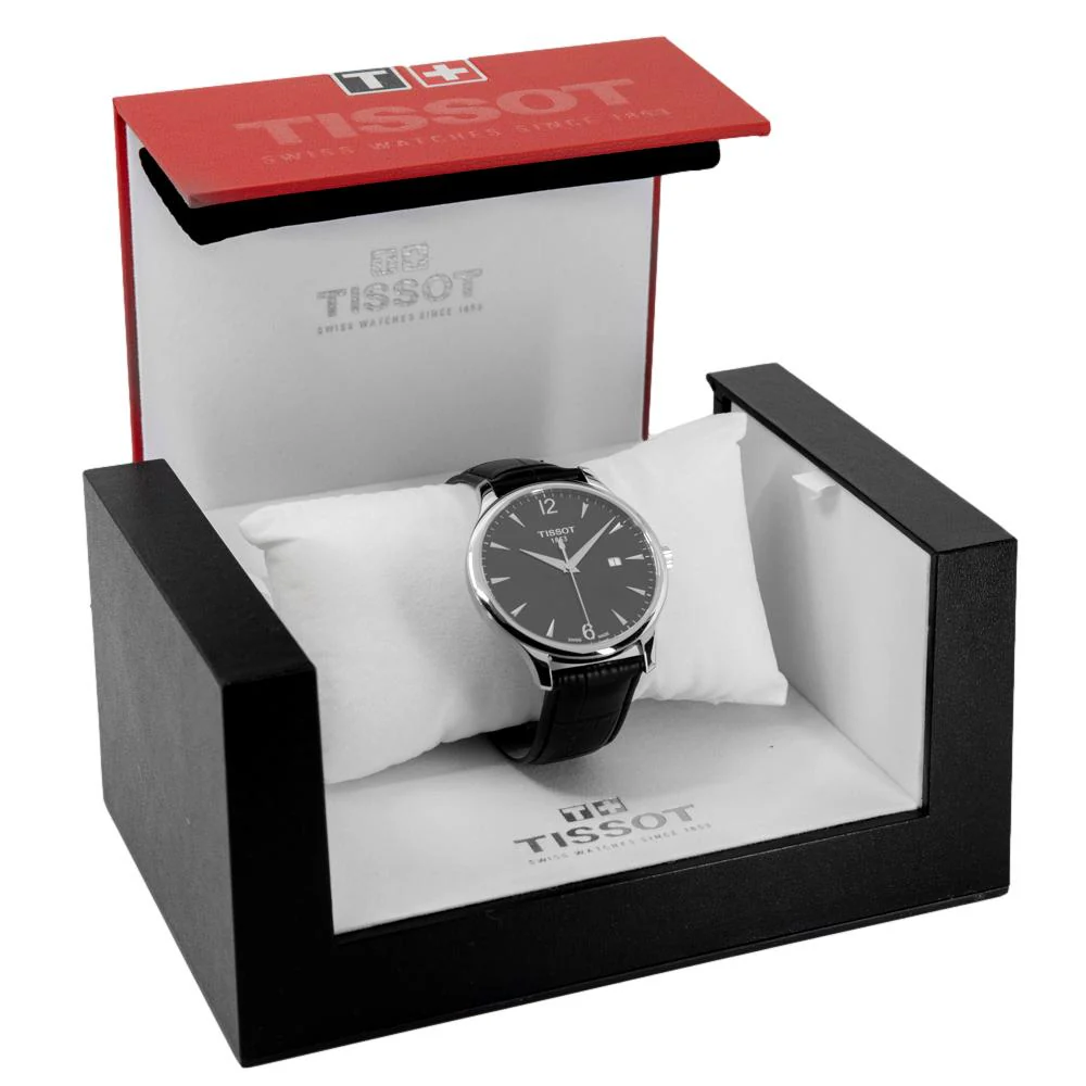 Tissot Men's T063.610.16.057.00 Tradition Black Dial Watch - Image 9