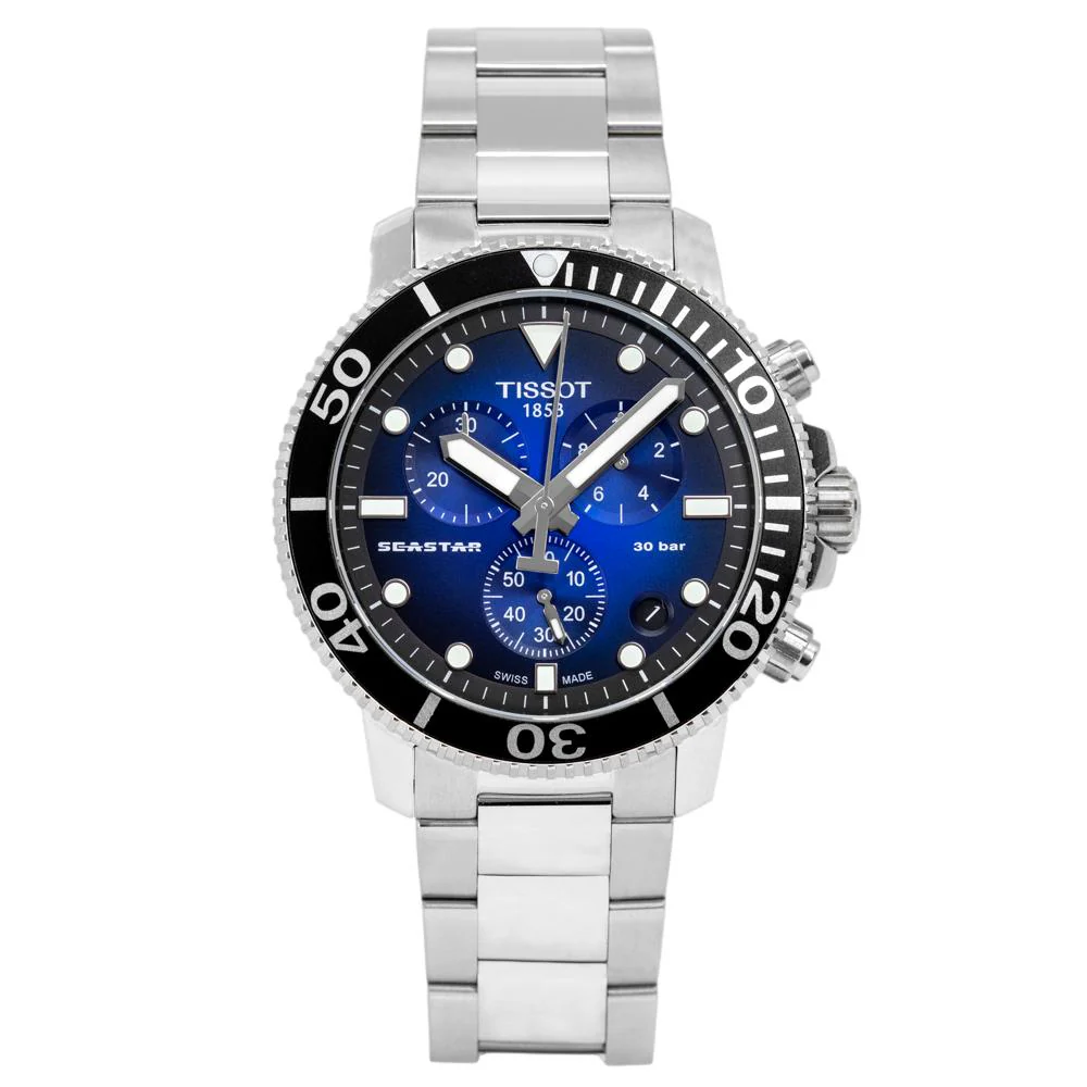 Tissot Men's T120.417.11.041.01 Seastar1000 Chrono Blue Dial - Image 2