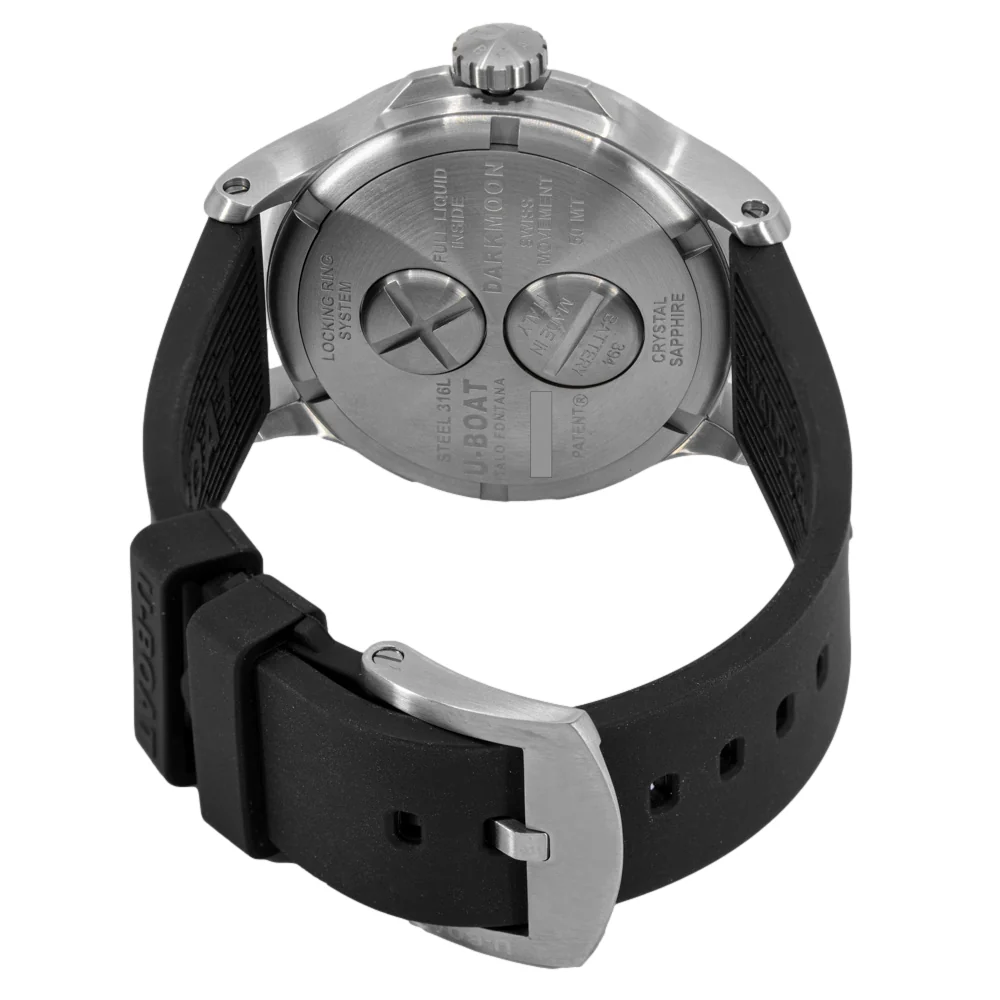 U-Boat Men's 8701/B Darkmoon 44 SS Red SS Soleil Quartz - Image 5