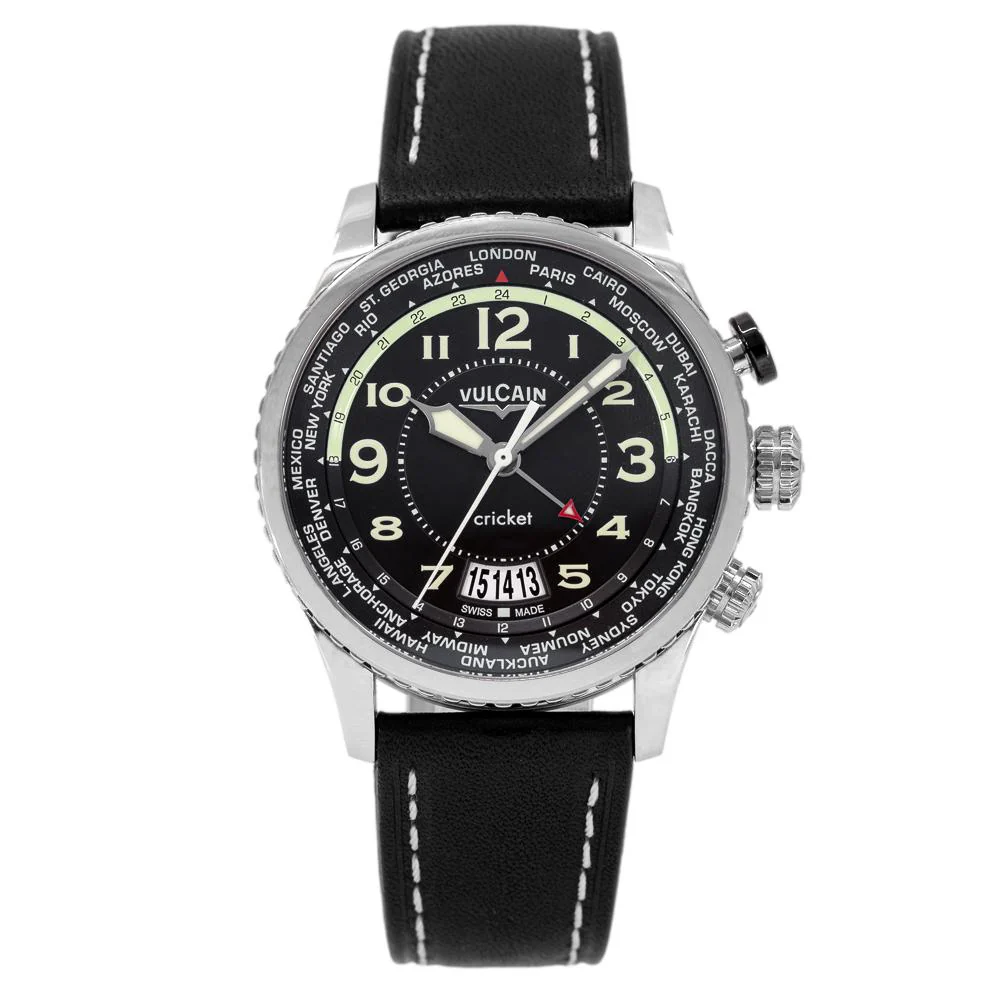 Vulcain Men's 110163A07.BFC102 Montre Aviator Cricket Watch - Image 3